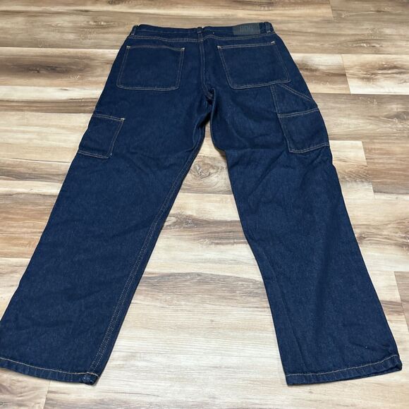 BDG Men's Straight Jeans - Dark Blue - Picture 10 of 10